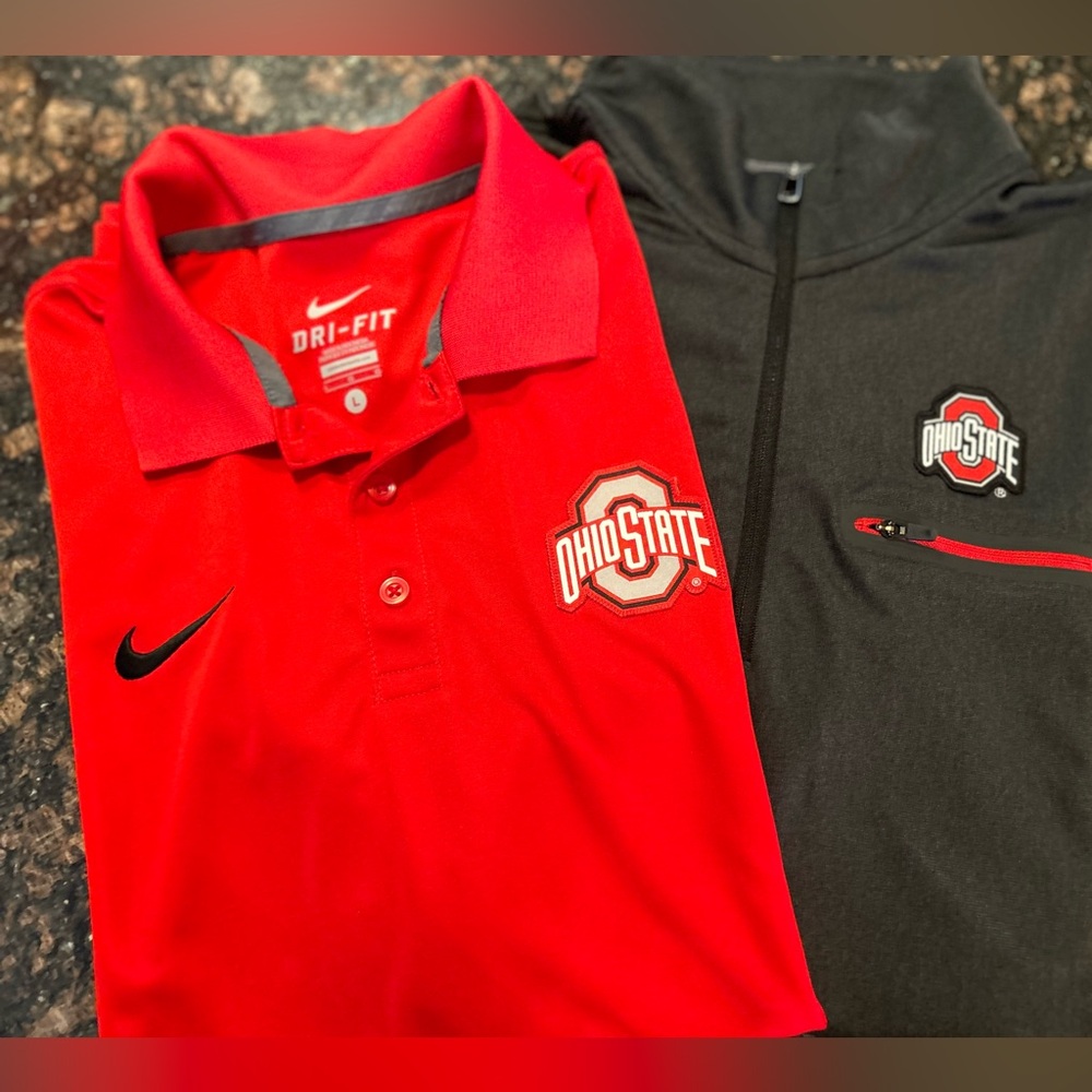 Men’s Ohio State Polo and Quarter Zip Set size L
